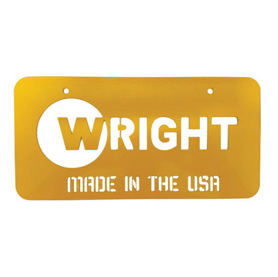 Wright Front License Plate Vanity Cover